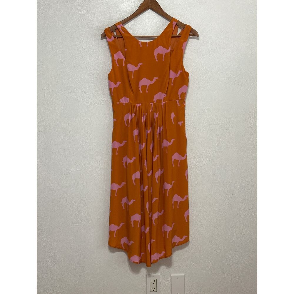 RARE Anthropologie Charlotte by Charlotte Taylor "Dromedary" Camel Dress 6